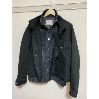 サカイ(sacai)の【未使用品】Sacai(サカイ) レイヤードデニムジャケット(Gジャン/デニムジャケット)