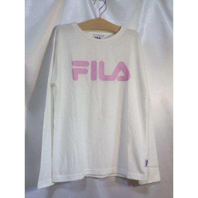 FILA(フィラ)の＜№0902＞(150cm)☆★☆FILA(フィラ)☆長袖Ｔシャツ！白 キッズ/ベビー/マタニティのキッズ服女の子用(90cm~)(Tシャツ/カットソー)の商品写真