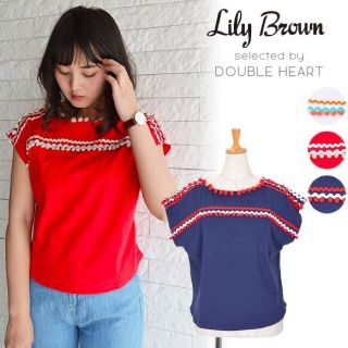 リリーブラウン(Lily Brown)のLily Brown PONPONTシャツ(Tシャツ(半袖/袖なし))