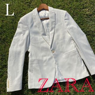 ZARA メンズ テーラードジャケット　白　ホワイト