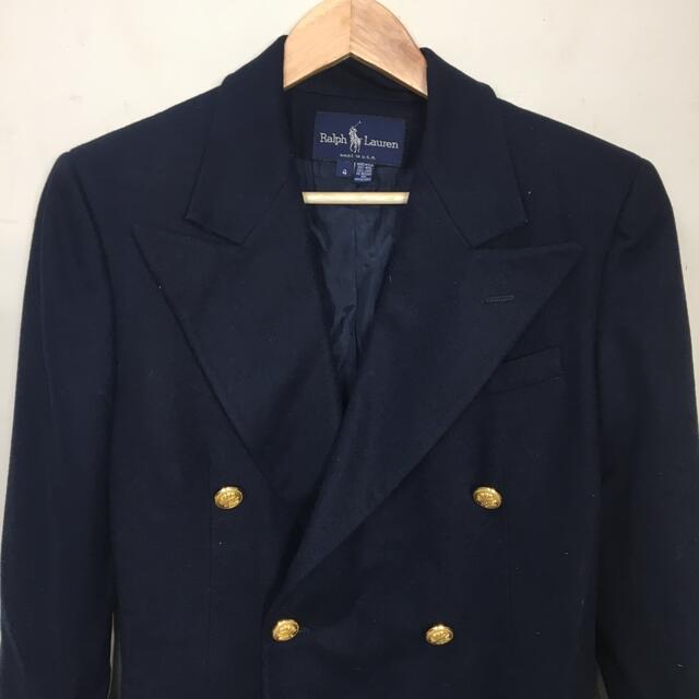 Ralph Lauren(ラルフローレン)のB287 ラルフローレン テーラードジャケットコート ゴールドボタン  レディースのジャケット/アウター(テーラードジャケット)の商品写真