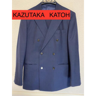カズタカカトウ(KAZUTAKA KATOH)のKatouKazutaka カズタカカトウ　ダブルテーラード　ネイビー　スーツ(セットアップ)