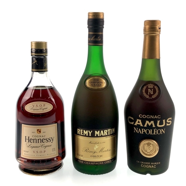 3本 REMY MARTIN CAMUS Hennessy コニャック