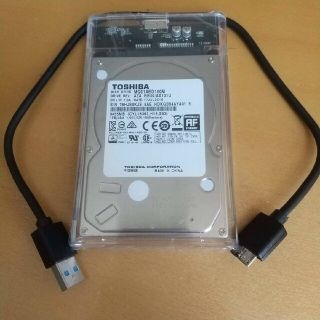 トウシバ(東芝)の高速USB3.0★1000GB1TBポータブル型外付HDD★プレステ系用に調整(その他)