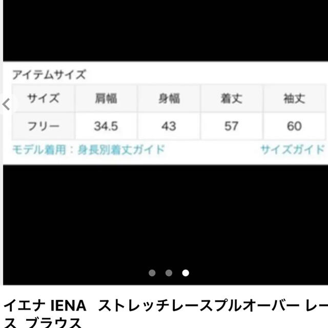 IENA(イエナ)のイエナ IENA   ストレッチレースプルオーバー レース  ブラウス レディースのトップス(シャツ/ブラウス(長袖/七分))の商品写真