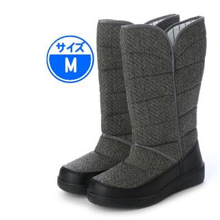 【新品 未使用】防寒ブーツ ロング グレー M 灰色 18689(レインブーツ/長靴)