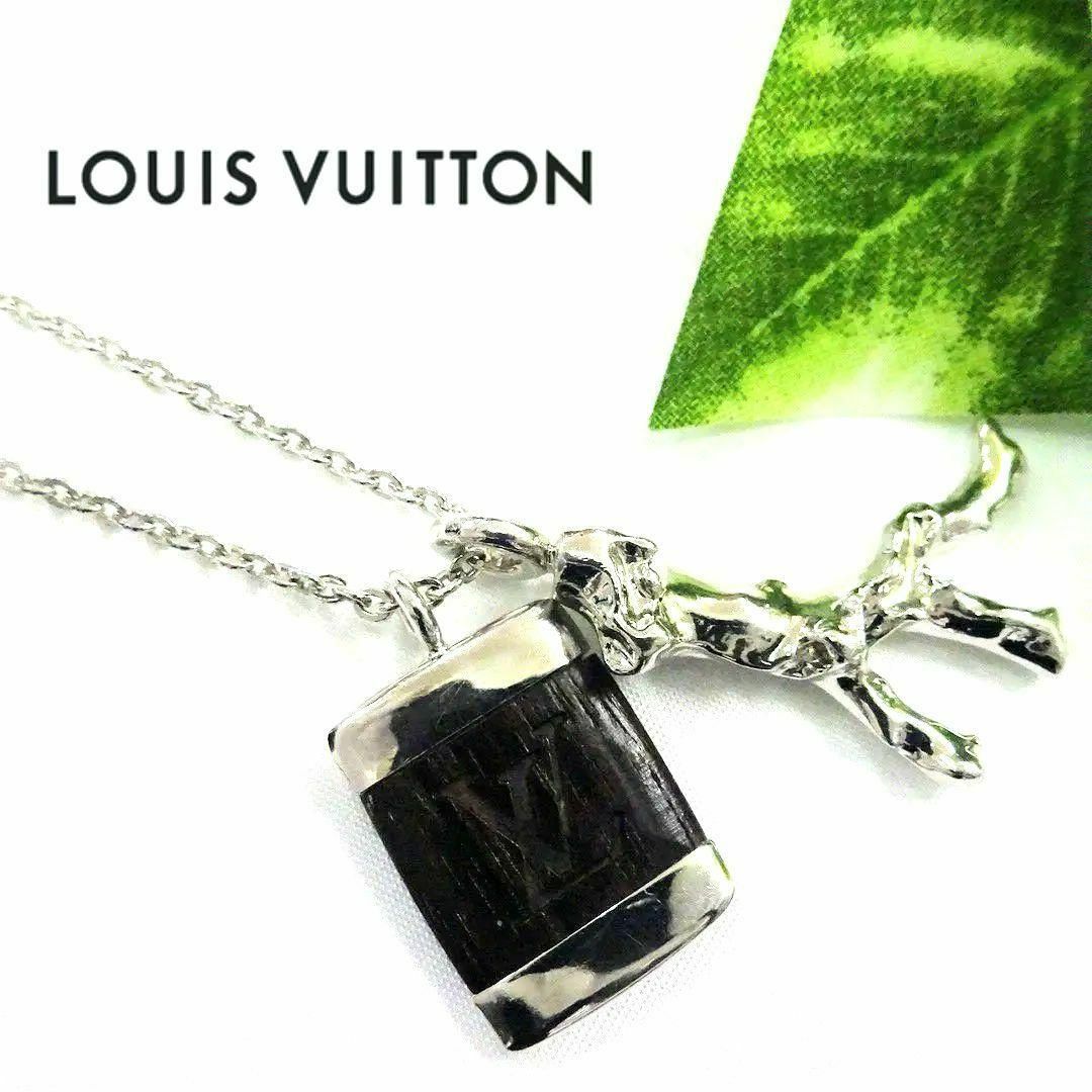 LOUIS VUITTON - 美品☆ルイヴィトン ネックレス ウッド シルバー