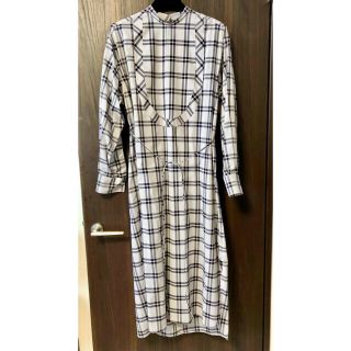 hyke CHECKED BIB FRONT SHIRT