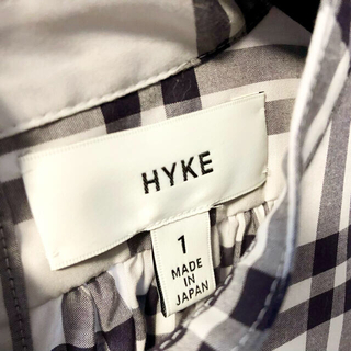 20AW HYKE CHECKED BIB FRONT SHIRT DRESS