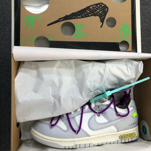 メンズNike Dunk Low Off-White Lot21 27.5cm