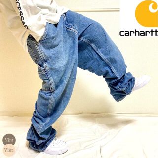 カーハート(carhartt)の90s カーハート ストーンウォッシュ デニムパンツ ワイド バギーパンツ(デニム/ジーンズ)