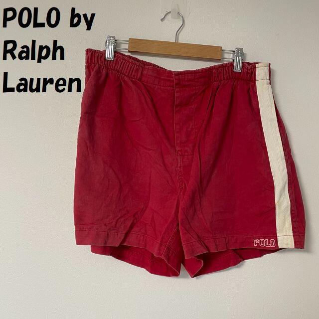 POLO RALPH LAUREN(ポロラルフローレン)の【人気】ポロ ラルフローレン ロゴ入りハーフパンツ 短パン ライン入り M メンズのパンツ(ショートパンツ)の商品写真