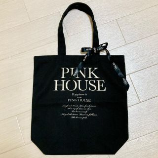 ピンクハウス(PINK HOUSE)の【未使用】ピンクハウス　エコバッグ　トートバッグ　ブラック(トートバッグ)