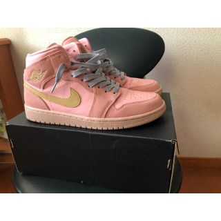 Air Jordan 1 mid se coral/gold(スニーカー)