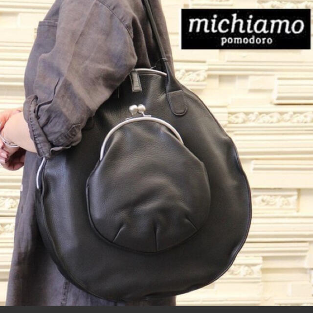 専用ページ］新品michiamo (ミキアモ) ショルダーバック キップレザー ...