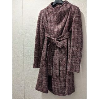 ノールシュド(NORD SUD)のラップコート　薄手　ピンク　size38(ガウンコート)