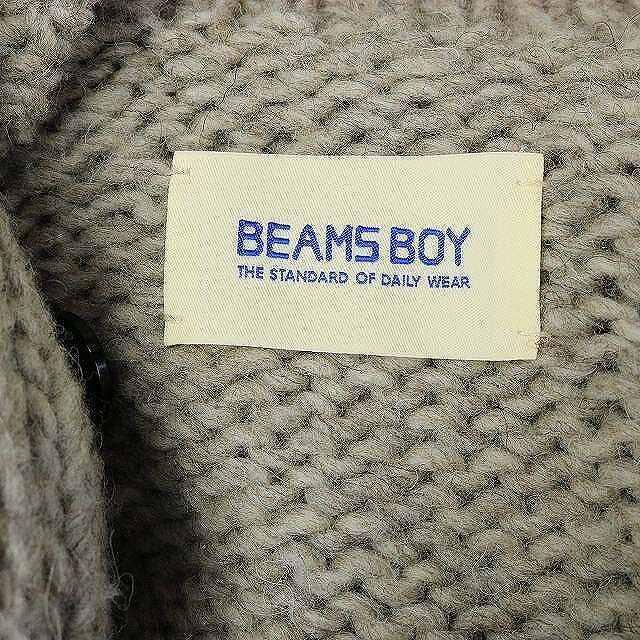 BEAMS BOY(ビームスボーイ)のビームスボーイ 20AW カーディガン ニット ショート丈 ウール 長袖 グレー レディースのトップス(カーディガン)の商品写真