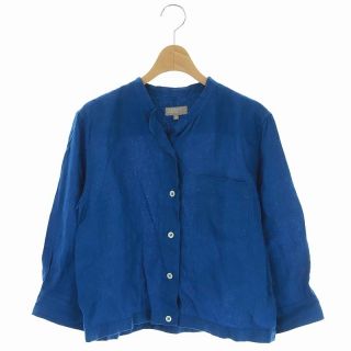 マーガレットハウエル(MARGARET HOWELL)のマーガレットハウエル 18SS シャツ 長袖 麻 リネン 2 青 ブルー(シャツ/ブラウス(長袖/七分))