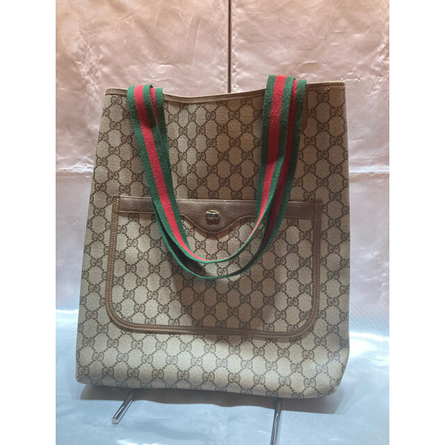 Gucci(グッチ)のGucci グッチ オールドグッチ シェリーライン3902003 トートバッグ レディースのバッグ(トートバッグ)の商品写真