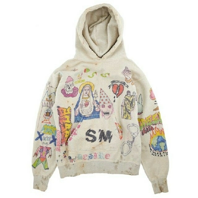 SAINT MICHAEL Mxxxxxx XL DRAWING HOODIE