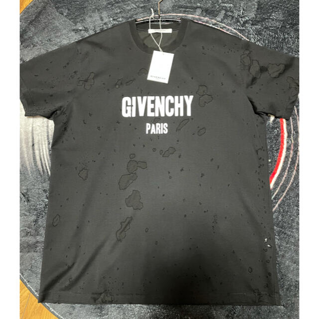 Tシャツ/カットソー(半袖/袖なし)ジバンシー　GIVENCHY デストロイ　クラッシュ　ダメージ　ロゴTシャツ