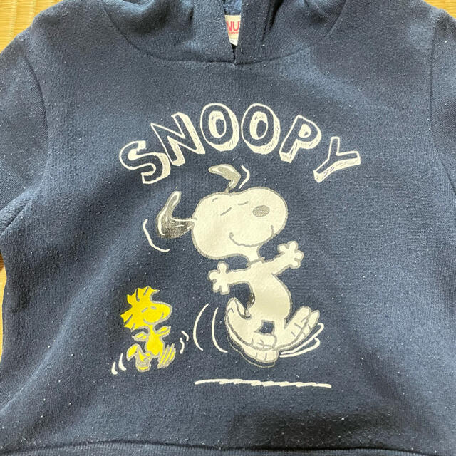 SNOOPY(スヌーピー)のSNOOPY 長袖フーディータイトワンピ　120 キッズ/ベビー/マタニティのキッズ服女の子用(90cm~)(Tシャツ/カットソー)の商品写真