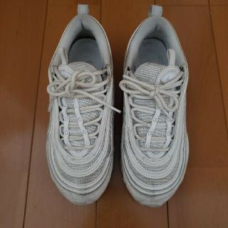 ナイキ(NIKE)のナイキ エアマックス97 トリプルホワイト ウルフグレー(スニーカー)