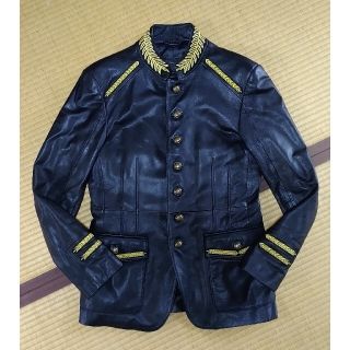 ザラ(ZARA)の【ふくすけ様専用】ザラ山羊革ナポレオンJK &アルマーニジーンズ本革ライダース(レザージャケット)