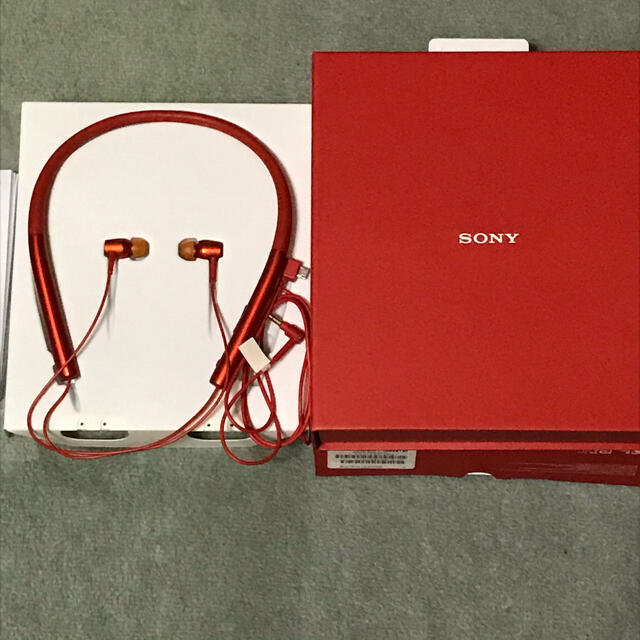 SONY(ソニー)のSONY h.ear in Wireless イヤホン MDR-EX750BT( スマホ/家電/カメラのオーディオ機器(ヘッドフォン/イヤフォン)の商品写真