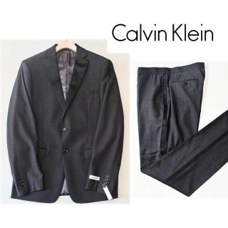 カルバンクライン(Calvin Klein)の2点セット 新品 毛100% 千鳥格子 ウール2Bスーツ 40(W87)(セットアップ)