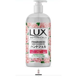 ラックス(LUX)のLUXクリーンハンドジェル72 ガーデニア&ハニーの香り500ミリ5本セット(アルコールグッズ)