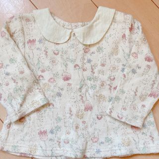 美品♡ベビー　キッズ　バースデイ　花柄　襟付き　トップス(トレーナー)