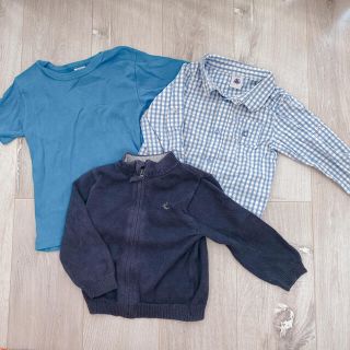 プチバトー(PETIT BATEAU)のプチバトー男の子3点セット♪80サイズboy PETIT BATEAU(シャツ/カットソー)