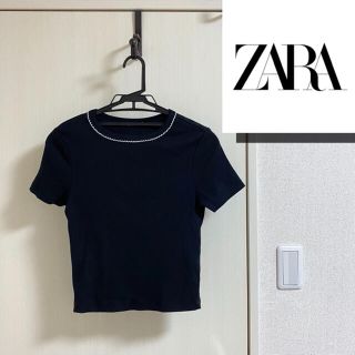 ザラ(ZARA)の【送料無料！】ZARA 刺繍入りトップス(カットソー(半袖/袖なし))