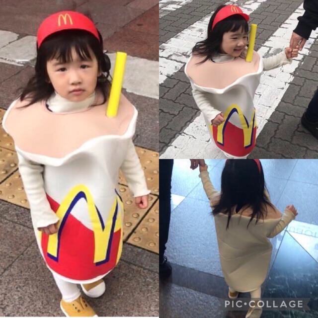 ドレスのみ　マクドナルド　シェイク　コスチューム　ハロウィン　歳くらい   フリマアプリ ラクマ