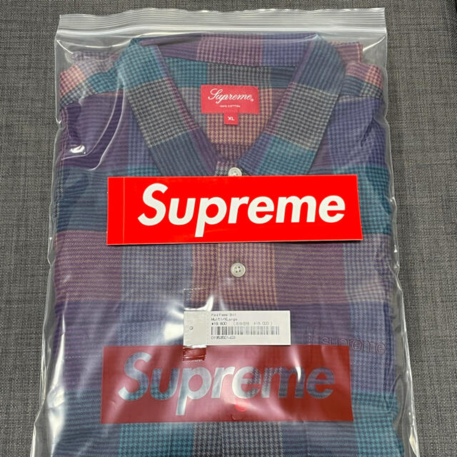 XL マルチ Supreme Plaid Flannel Shirt 新品