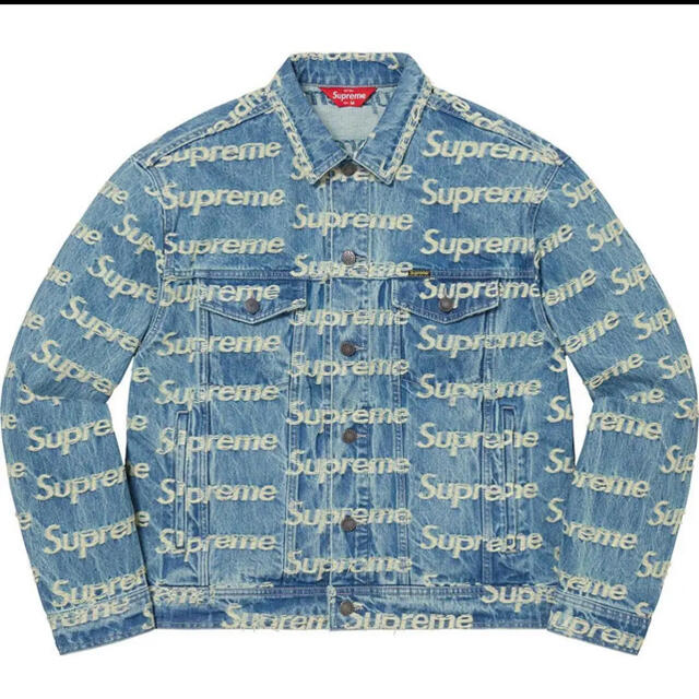 Supreme(シュプリーム)のSupreme Frayed Logos Denim TruckerJacket メンズのジャケット/アウター(Gジャン/デニムジャケット)の商品写真