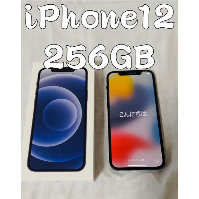 iPhone - iPhone12 256GB SIMフリー　ブラック ＋MagSafe関連品