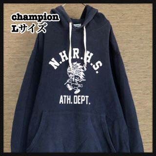 チャンピオン(Champion)の【チャンピオン】プルオーバーパーカー デカロゴ　カレッジロゴ　総柄ラウンドロゴJ(パーカー)