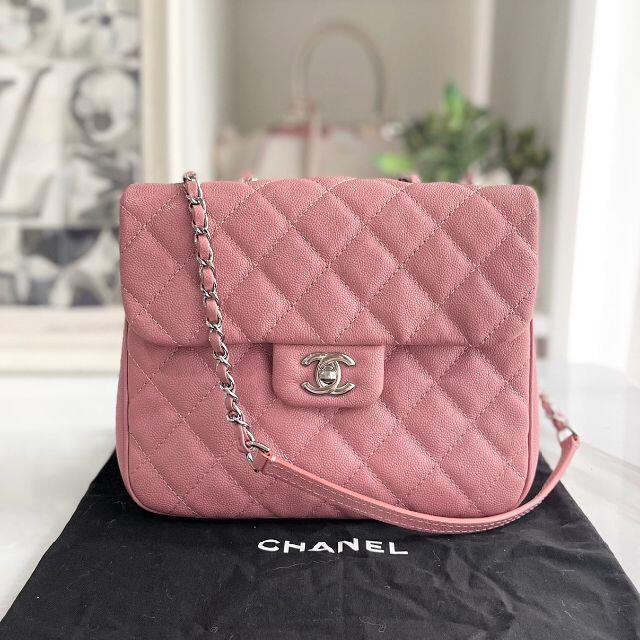 シャネル CHANEL キャビアスキン ターンロック ビジネスバッグ ハンドバッグ