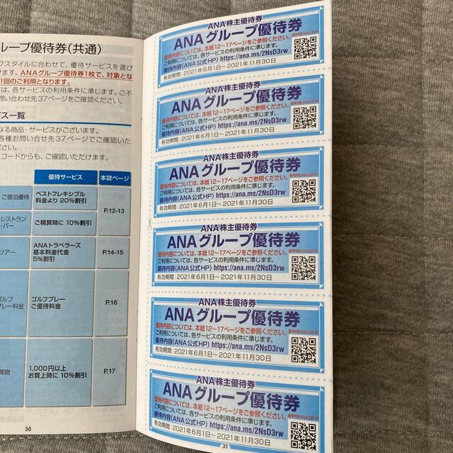 ANA(全日本空輸)(エーエヌエー(ゼンニッポンクウユ))のANAグループ優待券、株主優待券2枚 チケットの優待券/割引券(その他)の商品写真