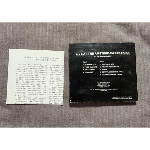 DEXTER GORDON QUARTET／LIVE AT THE AMSTER エンタメ/ホビーのCD(ジャズ)の商品写真