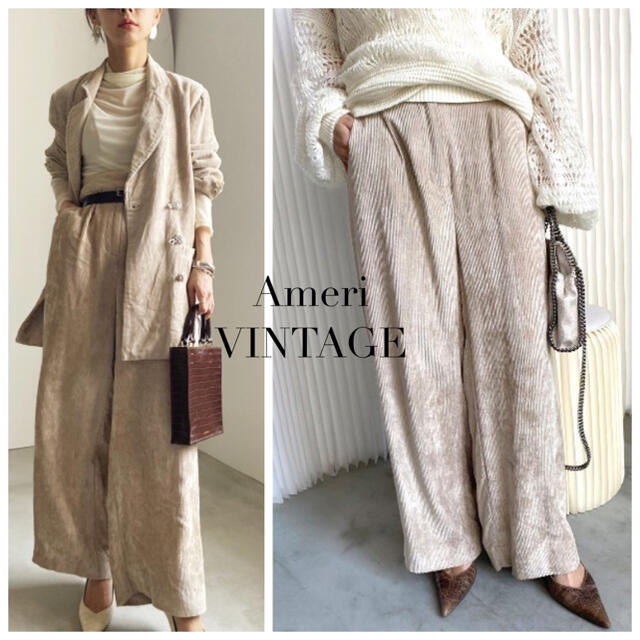 AMERI RAYON CORDUROY PANTSパンツ