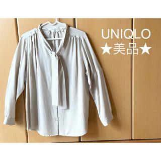 ユニクロ(UNIQLO)のUNIQLO ユニクロ ボウタイ　ブラウス  M(シャツ/ブラウス(長袖/七分))