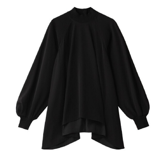 新品同美品 今期 2021 ENFOLD ハイネック ブラウス ブラック 黒 シャツ/ブラウス(長袖/七分)