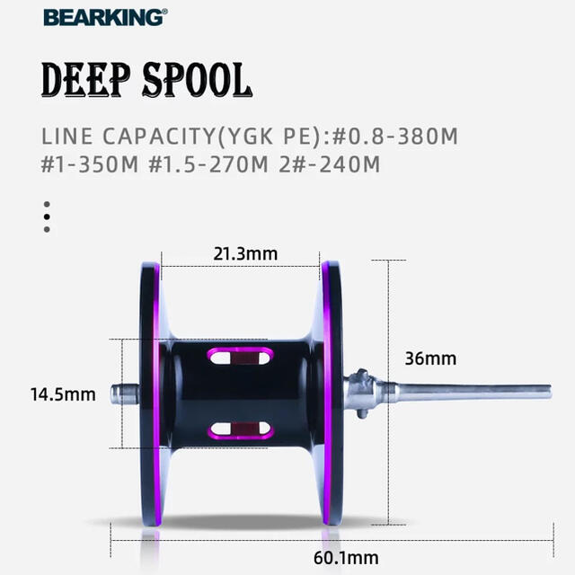 BEARKING ソーラー，usb充電式深度メーター付きベイトリール スポーツ/アウトドアのフィッシング(釣り糸/ライン)の商品写真