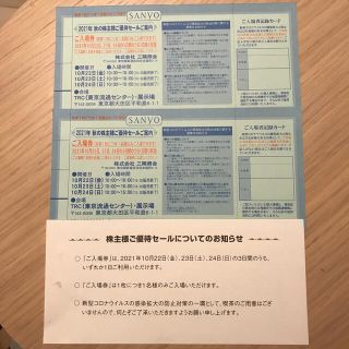 バーバリーブルーレーベル(BURBERRY BLUE LABEL)の三陽商会　株主優待券【10月21日までの出店】(ショッピング)