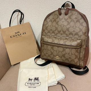 コーチ(COACH)のnonsuger様専用⭐︎COACHのブラウンシグネチャー柄バックパック(リュック/バックパック)