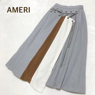 アメリヴィンテージ(Ameri VINTAGE)のAMERI アメリ スカートCOME OFF LACE UP SKIRT(ロングスカート)