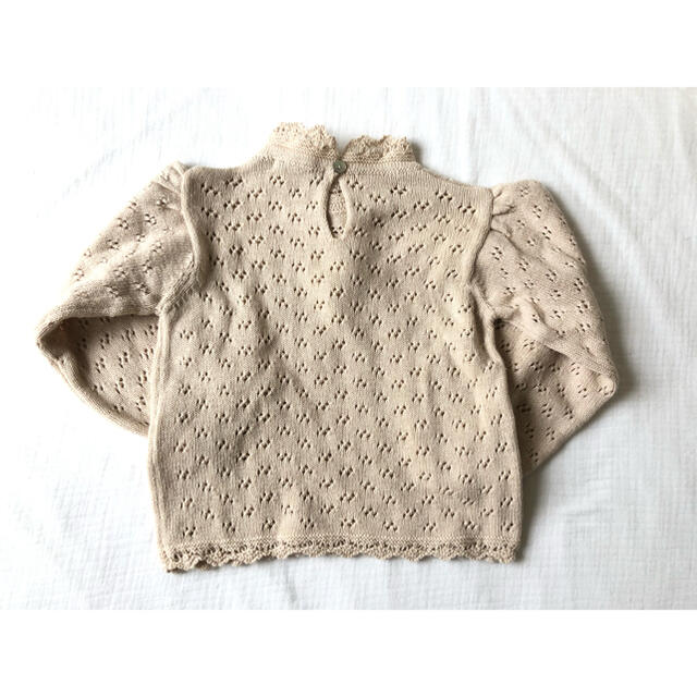 新品 べべオーガニック ニット 3y katerina sweaterカラーnatu